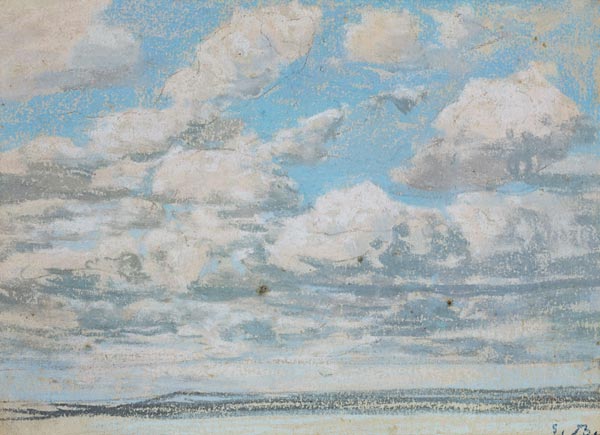'Blue sky, white clouds'